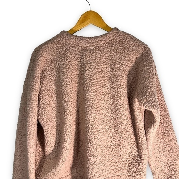 4 for $20 SALE! Harper Heritage Teddy Bear Sherpa Cropped Sweater, Dusty Rose, M - Picture 3 of 10